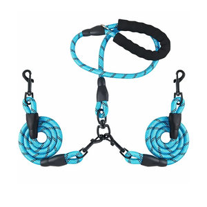 Premium <b>Dual</b> <b>Dog</b> Leash Heavy Duty Double Pet <b>Lead</b> with Shock Absorbing Design Tangle Free Splitter and Reinforced Nylon - Product Image 1
