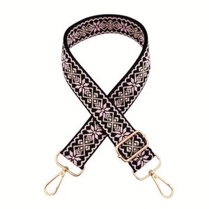 Nuevo colorido estilo étnico Jacquard accesorios anchos para mujer bolso de hombro bandolera gruesa reducción de carga Correa larga - Product Image 6