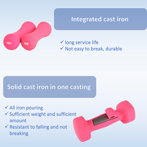 Wholesale High Quality Gym Fitness 1kg 2kg <strong>3kg</strong> 4kg Customized <strong>Weights</strong> Coated PVC Cast Iron Dumbbells Set With Rack - Product Image 4