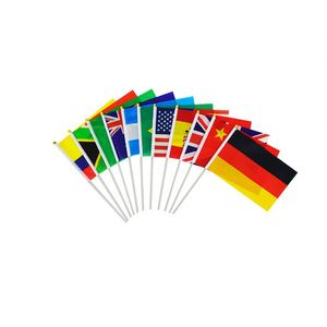 Design Custom Hand Flag Waving Custom Printed Polyester Fabric British National Mini Hand Flag Election Party Campaign - Product Image 1