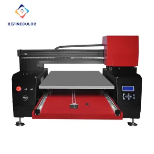 Refinecolor Printer 6090UV Dual XP600 Printhead untuk Pena Botol Golf Bola Foil Balon UV Printer Flatbed dengan Pernis Efek 3D