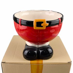 Ensemble de plats jetables en céramique avec <span class=keywords><strong>message</strong></span> <span class=keywords><strong>du</strong></span> <span class=keywords><strong>Père</strong></span> Noël et boîte à biscuits, pot à lait et bol à friandises renne pour fête - Product Image 1