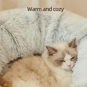 Manufacturer Wholesale Plush Foldable Collapsible Round <b>Cat</b> <b>Tunnel</b> - Product Image 4