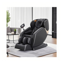 Nouveau design, fauteuil de massage Shiatsu de luxe pour usage domestique, zéro gravité, cuir PU, couverture complète du corps, double rouleau, contrôle de la minuterie