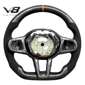 Volant <span class=keywords><strong>sport</strong></span> personnalisé en fibre de carbone véritable V8carbon pour les séries 1, 2, 3, 4, F40, F44, G20, G22, M2, M3, M4, CS LCI, pièces automobiles de course - Product Image 6