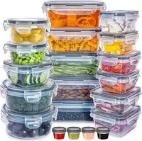 Пластиковые контейнеры для хранения пищи, блюд, сине-желтые