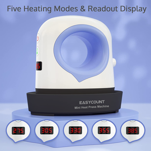 Mini máquina de prensa de calor Euro para camisetas de bolsas, Mini máquinas de prensa de calor de 4 "X 2,5", plancha eléctrica para manualidades, vinilo de sublimación - Product Image 4