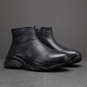 รองเท้าบูทเดินป่าหนังแท้กันน้ำสำหรับผู้ชาย สวมใส่สบาย พื้นรองเท้าบุนุ่ม น้ำหนักเบา เหมาะสำหรับกิจกรรมกลางแจ้งและสวมใส่ลำลอง - Product Image 4