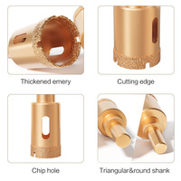 Kit de foret pour scie cloche 6-35mm enduit de diamant Outils Marbre Carreaux de céramique Mur Brique Trous Foret à noyau de diamant brasé