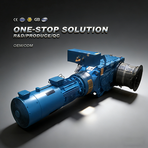 כּננת חשמלית כבדה M4 עם תוף כפול ומנוע SEW להרמה תעשייתית ומשיכת מטענים - Product Image 1