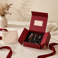 Boîte en papier pliable rose poudré pour emballage cosmétique PR avec panneaux latéraux, structure de présentation élégante, boutique