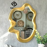 Miroirs muraux de maquillage en bois massif naturel 120x60cm, décoration de salle de bain, décoration de maison de luxe, livraison directe DDP