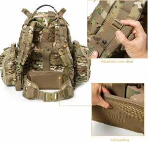 Factory MOLLE 2 Medium Denim Rucksack Tactical Large <b>Backpack</b> with <b>Nylon</b> Lining 3 Days Assault Pack for Outdoor - Product Image 5