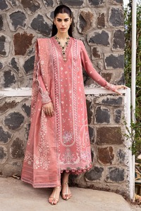 Tela de algodón sin coser con bordado y dupatta de gasa bordada - Product Image 4