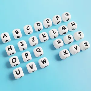 100pcs 12mm White Acrylic Spaced Beads Letter Beads Oval 26 Alphabet Beads For Jewelry Making DIY Bracelet Necklace