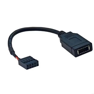 Cable de cabecera de placa base USB2.0 de 9 pines a tipo <span class=keywords><strong>E</strong></span> con convenientes conectores frontales tipo C para compatibilidad de escritorio - Product Image 4