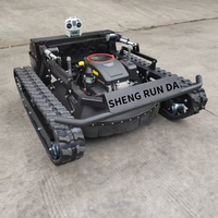 Cortadora de Césped Robótica Todoterreno Importada de China, de Grado Industrial, de Gasolina, de 4 Tiempos, 16 CV, con GPS RTK para Jardines de Villas y Hogares