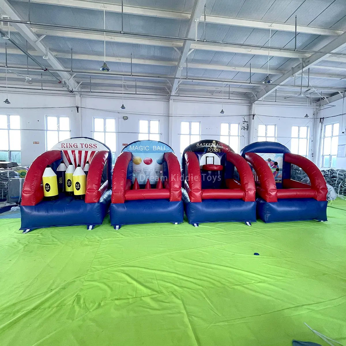 Mini anel inflável para crianças, mini 4 peças de pvc personalizado, jogo de alvo interativo da arena toss para festa de carnaval, anel inflável, jogos para crianças