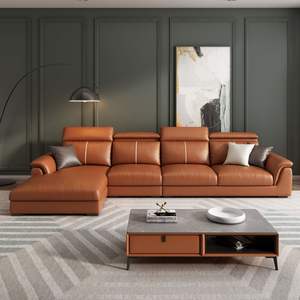 Sofa kulit sapi lapisan atas sofa modernos sederhana sofa Italia ruang tamu sudut modular bagian dari modular - Product Image 4
