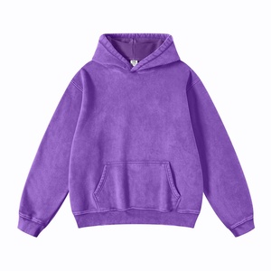 Autumn Embroidered Oversized Pullover Hoodie Wash Plush Cotton Hooded <b>Sweatshirt</b> <b>Vintage</b> Heavyweight Men Streetwear - Product Image 2