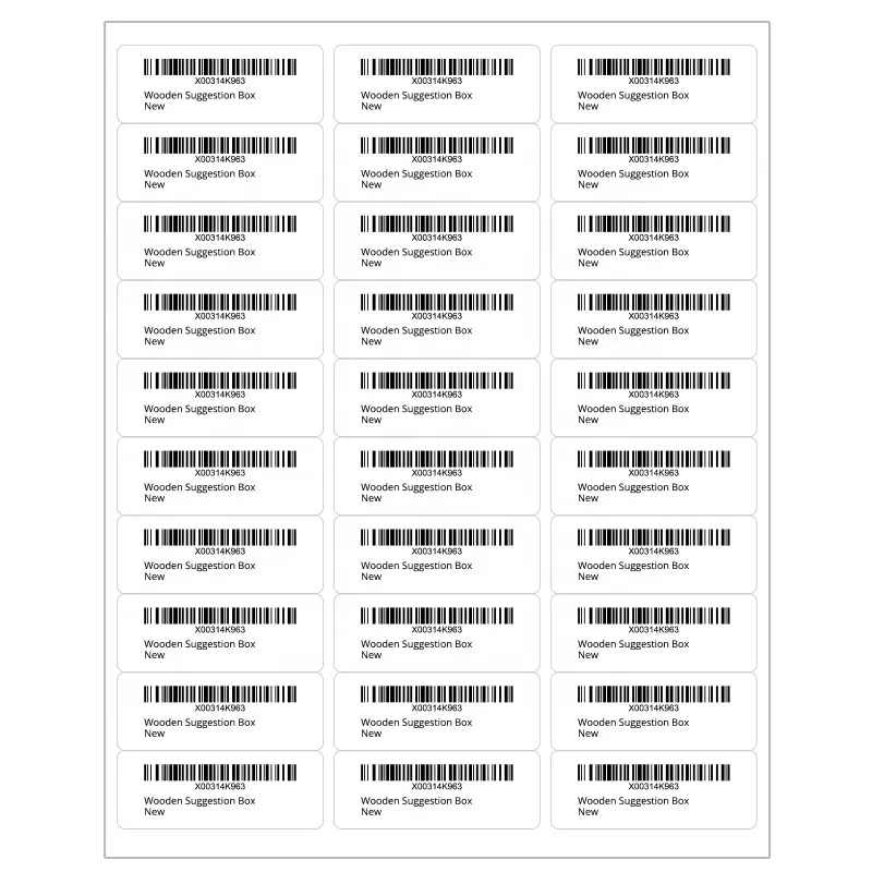 Groothandel Fba Sku Label Verzending Mailing Stickers A4 Witte Zelfklevende Stickers Voor Laser/Inkjet Printer