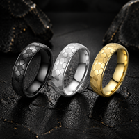 Bague d'éternité JLM Premium en acier titane, motif ballon de football personnalisé, style neutre, ajustement confortable, pour hommes et femmes, bijoux de mode