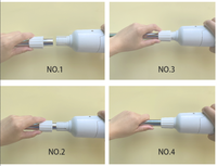 Brosse de nettoyage électrique multifonctionnelle en plastique pour sols, sans fil, portable, IP67, écologique