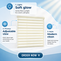 Stores Zébrés Modernes Yun Zhu – Stores à Double Rouleau Ajustables pour l'Intimité, Filtration de Lumière Douce pour Salon et Bureau