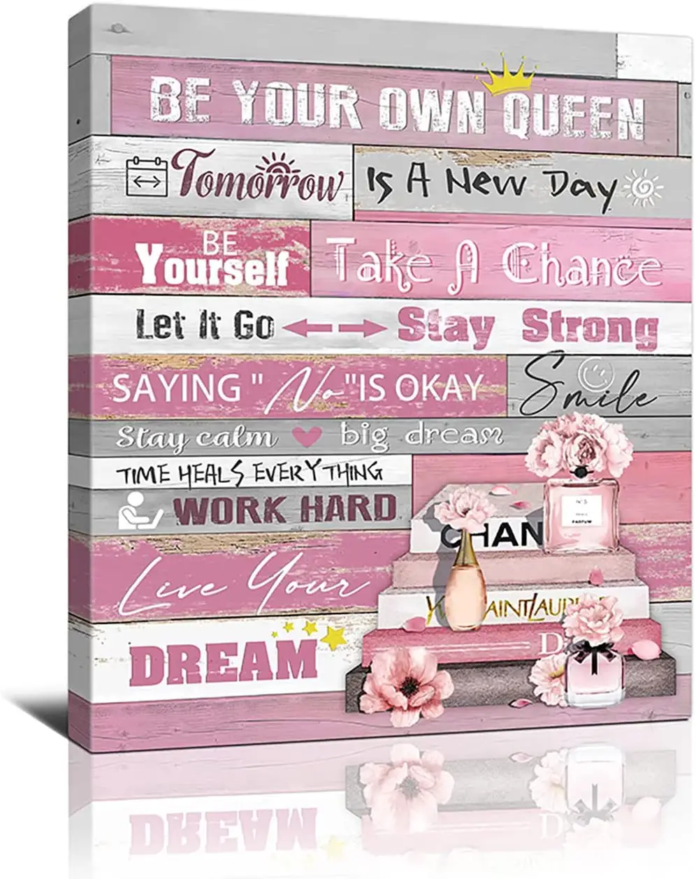 Inspirational Quotes Painting Pink Office Pictures canvas wall art home decor painting