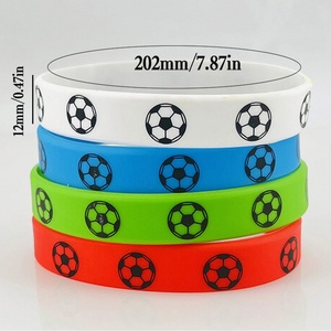 Youmigift Vente en gros de bracelets en silicone personnalisés à bas prix, bracelets de sport de football avec logo imprimé, bracelets en caoutchouc personnalisés - Product Image 2