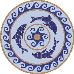 Oem & ODM bán buôn hồ bơi dự án ý tưởng thiết kế nghệ thuật bức tranh tường thủy tinh Gạch Mosaic mô hình câu đố khảm - Product Image 5