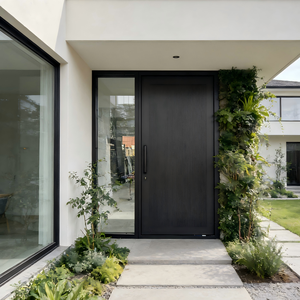 Puertas de <span class=keywords><strong>Entrada</strong></span> de Aluminio de Estilo Moderno en Colores Personalizados, Puertas Exteriores Económicas, <span class=keywords><strong>Puerta</strong></span> Pivotante Sólida para <span class=keywords><strong>Entrada</strong></span> Principal de Villa - Product Image 1