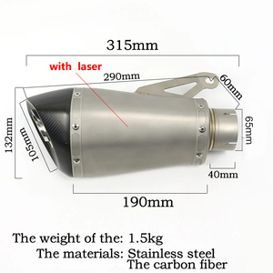 Silenciador de Escape para Motocicleta CHMotor Slip-on 51/60/65mm, Desmontable, con DB Killer Láser para <span class=keywords><strong>BMW</strong></span> S1000RR 2010-2014 S1000RR - Product Image 4