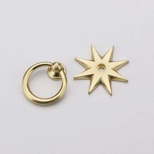 Hdtyyln Star Tiradores de Puerta Retro, Creativos, de Aleación de Zinc y Cobre Cepillado, para Armarios y Cajones, con Tornillos - Product Image 5
