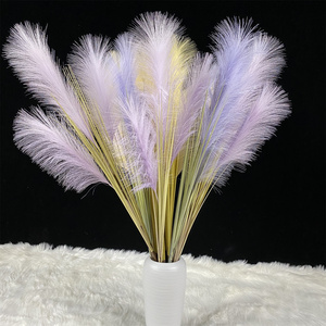 Pluma <span class=keywords><strong>Artificial</strong></span> de 3 ramas para decoración de pared, suministro de China, venta al por mayor - Product Image 2