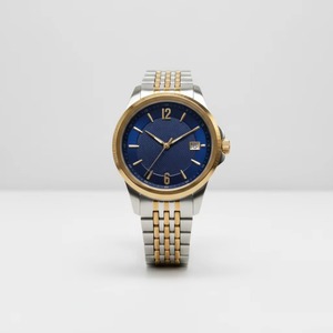 Reloj de Negocios para Hombre con Correa de Malla de Acero, Esfera Negra, Ventana de Fecha, Cinco Eslabones, Resistente al Agua para Uso Diario Formal - Product Image 1