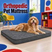 Lit pour chien et chat personnalisé brodé, avec noyau en mousse à mémoire de forme, tissu technique imperméable, canapé solide pour animaux de compagnie, écologique, de qualité supérieure, vente en gros OEM