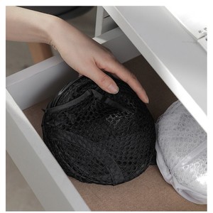 Collapsible Laundry <b>Basket</b> Nylon Mesh <b>Large</b> Capacity Storage Organizer For Clothes Bathroom Toys Rectangle Standing Type - Product Image 2