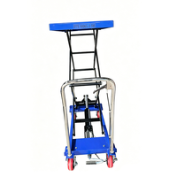 Plataforma Elevadora Manual de Tijera Hidráulica para Alturas, Grúa Elevadora de Carga, Elevador de Mercancías para Almacenes