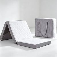 Großhandel Memory Foam Falt matratze 4 Zoll Gel-Infused Boden matratze Atmungsaktive dreifach gefaltete Matratze Topper mit Bezug benutzer definierte