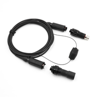 Adaptateur de câble à fibres optiques hybrides HXB15 2/4 canaux monomodes HMA Plug Socket vers SMPTE304 3K93C PUW FUW, 5G, étanche IP68