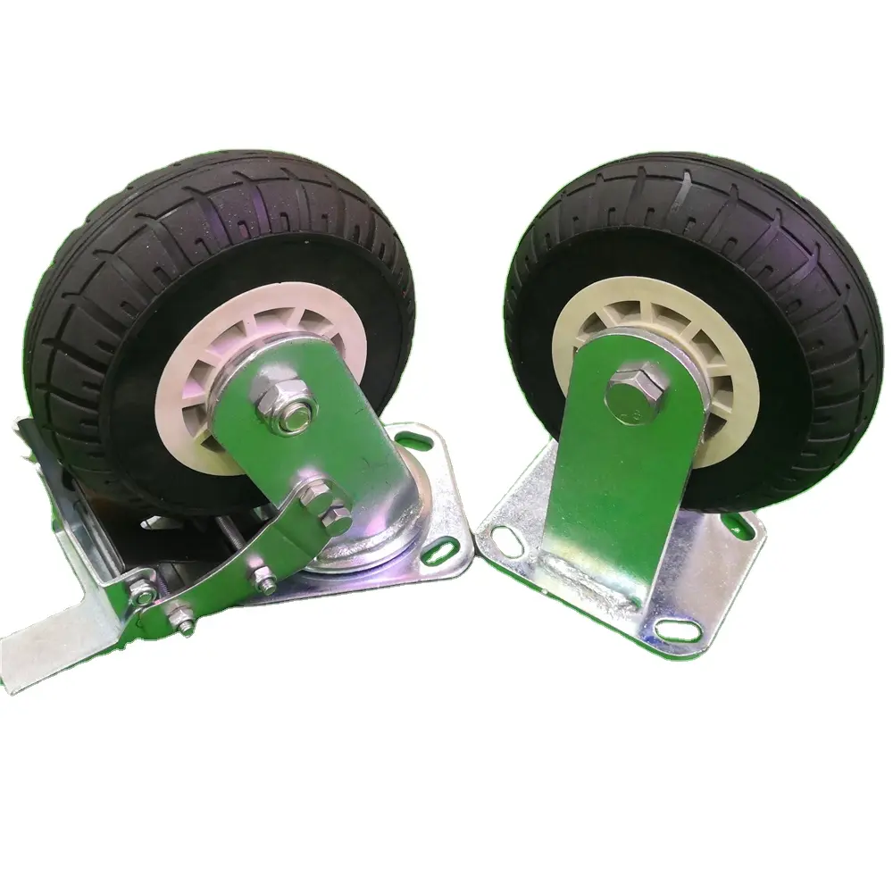 Cheap ESD Rubber cart Casters Wheels 100mm