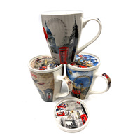 Londres tasse avec casquette tasse à thé café souvenir tourisme cadeau tout pays logo personnalisé Amérique tasses pour restaurant