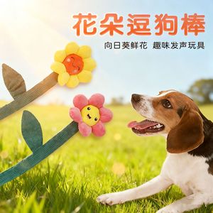 Jouet à mâcher en peluche Flower Dog Wand pour chiens de taille moyenne et grande, pour l'entraînement et l'interaction - Product Image 3