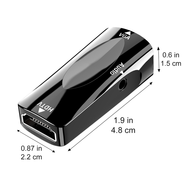 1080P HDTV to VGA Female Converter With 3.5mm Audio 1080P HD Adapter for Monitor Projector