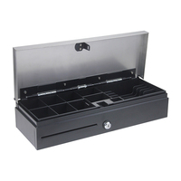 GSAN Großhandel Wirtschaftliche 170mm Flip-Top Metall-Kassenschublade mit Schloss, 6 Geldscheinfächer und 8 Münzfächer, RJ11 Kassenbox in Guangzhou