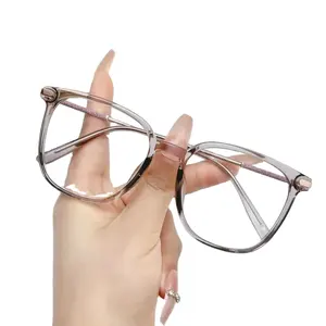 고품질 인기 안경 프레임, 다각형 레트로 안티 블루 안경, 재고