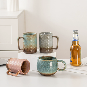 Factory Directly Sell Custom Matte Eco-friendly Minimalist <b>Ceramic</b> <b>Mug</b> Hot-Selling Retro Kiln Glazed Dishwasher Microwave Cup - Product Image 1