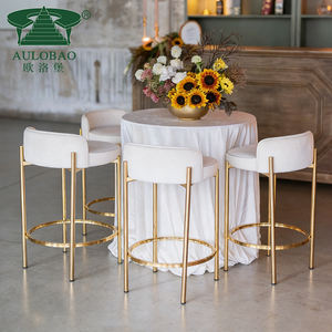 Taburete moderno de Bar de cóctel dorado para uso en exteriores y sala de estar de hotel-Muebles comerciales - Product Image 4