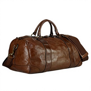 Bolsas de Viaje Posh Families Personalizadas de Cuero Genuino, Bolsa de Lona Vintage de Lujo con Cremallera, Correa Ajustable, Impermeable y Ligera - Product Image 5